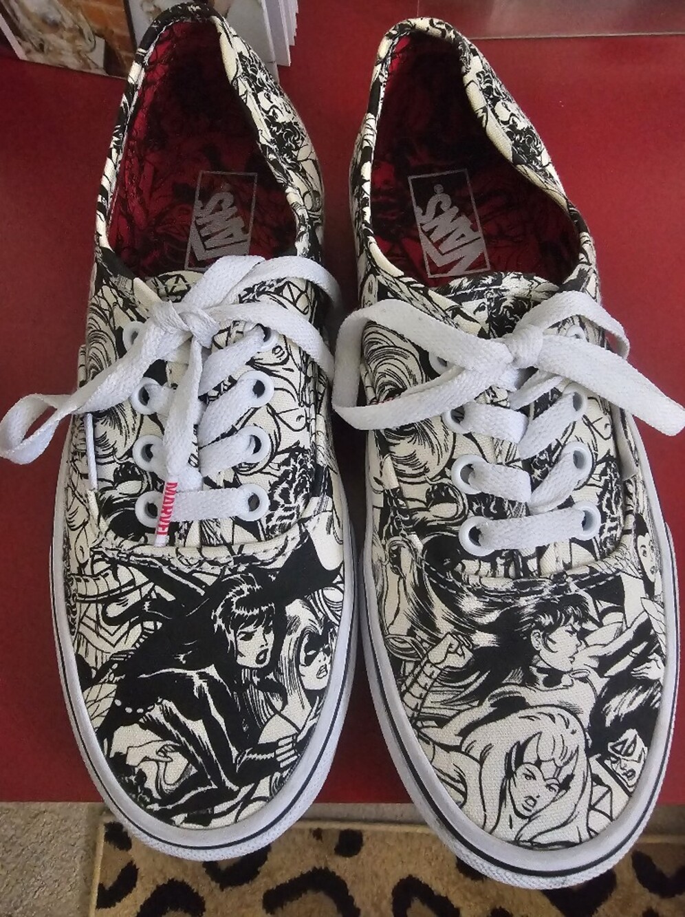 Vans Black & White Comic Panel Canvas Sneakers